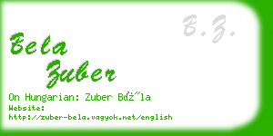 bela zuber business card